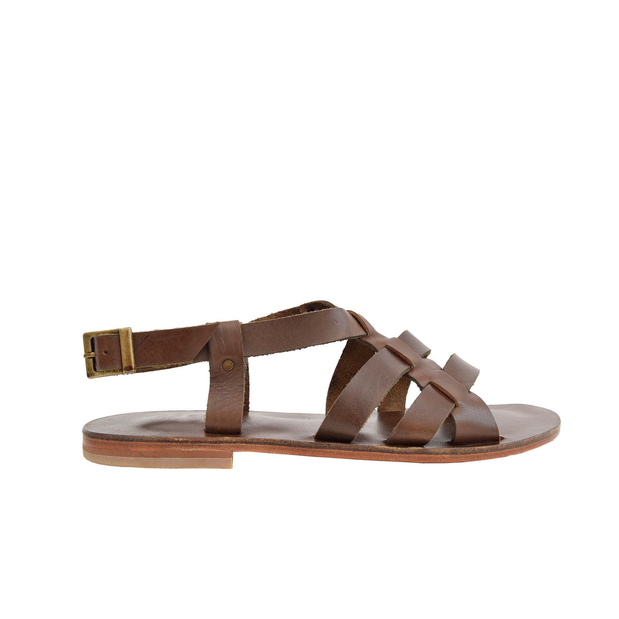 Ozi Dark Brown Leather Men's Sandals