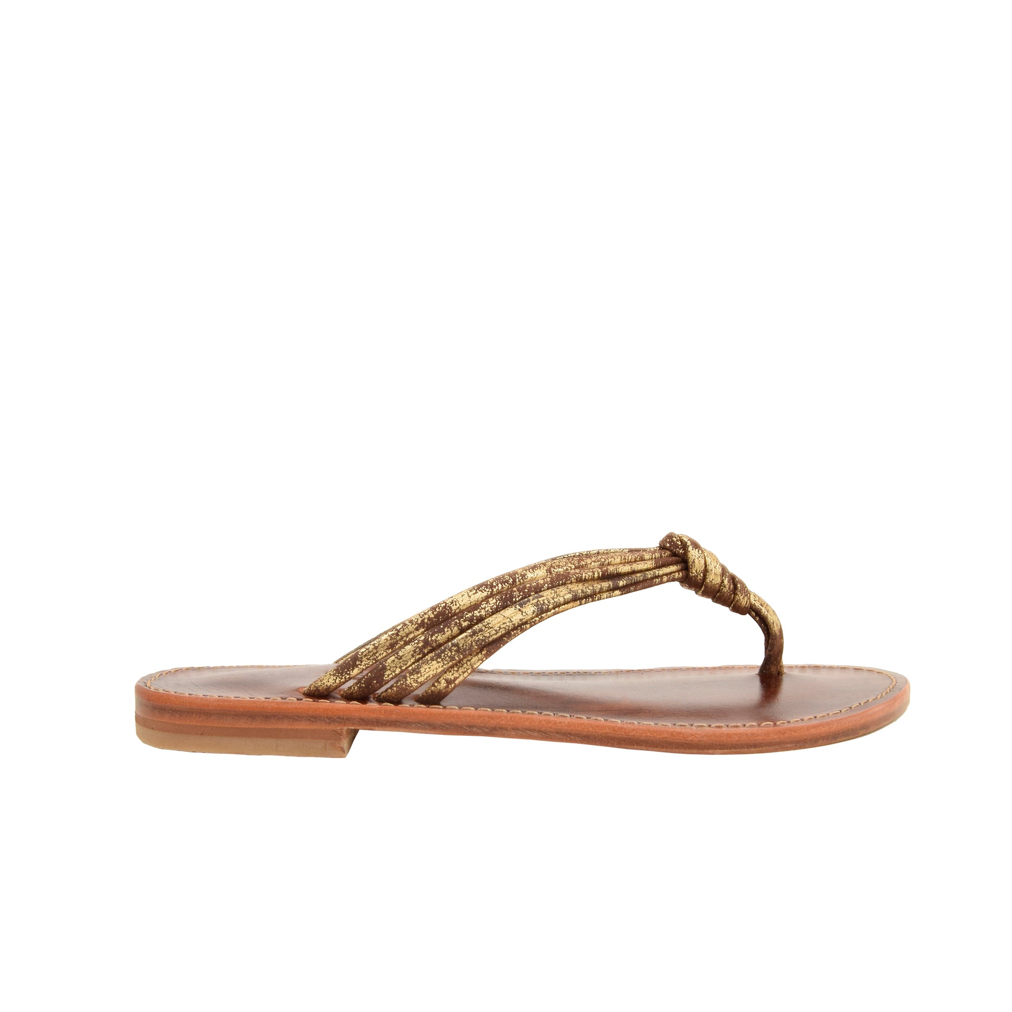 Venice Gold Leather Women's Slippers