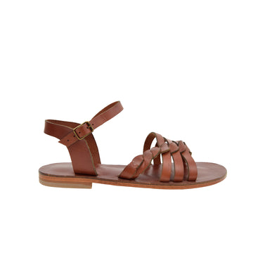 Bondi Chestnut Brown Leather Women's Sandals