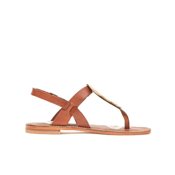 Nereus Chestnut Brown Leather Women's Sandals