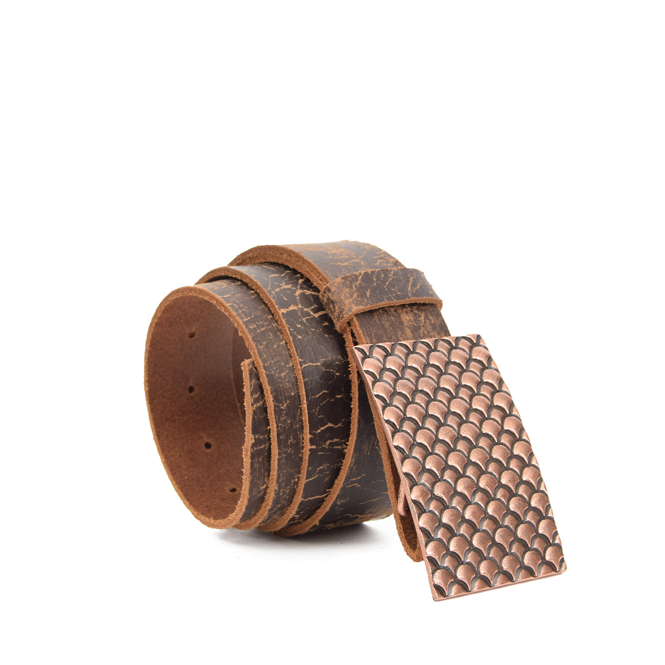 Leather Belt Brown with Changeable Buckle Royal