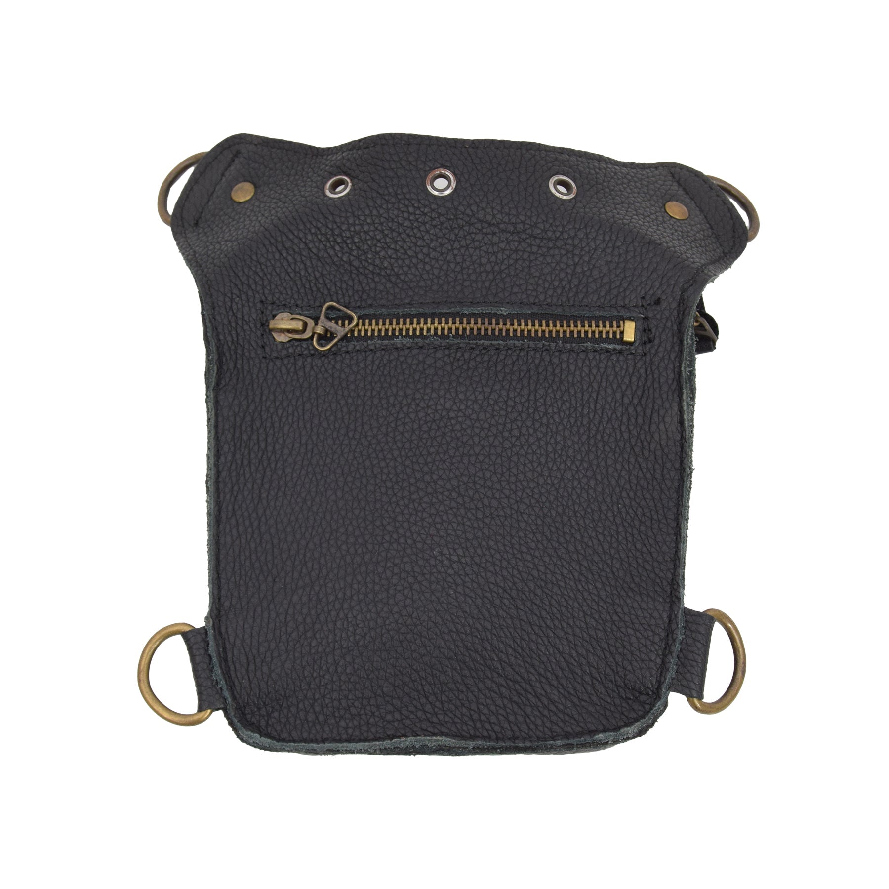 Black Leather Belt Bag Faelan