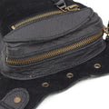 Black Leather Belt Bag Faelan