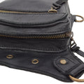 Black Leather Belt Bag Orithia