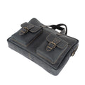 Black Leather Messenger Bag Zulu