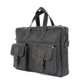 Black Leather Messenger Bag Zulu