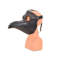 Black Leather Plague Doctor Mask Bird beak Halloween Masquerade Mask