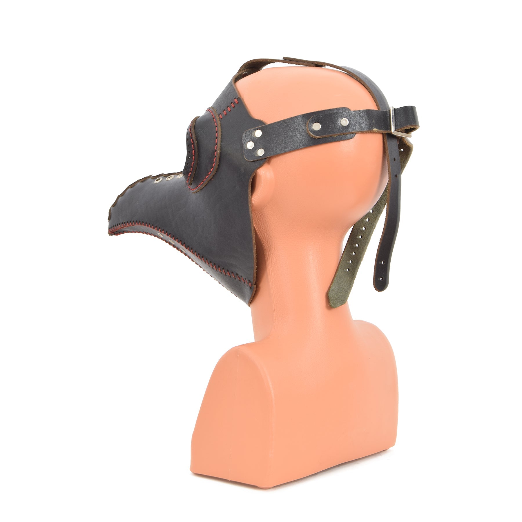 Black Leather Plague Doctor Mask Bird beak Halloween Masquerade Mask