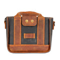 Black Leather Top Handle Bag Olympus