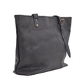 Black Leather Tote Bag Helissa