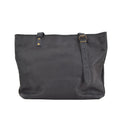 Black Leather Tote Bag Helissa