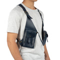 Blue Shoulder Leather Holster With Pocket Regulus