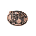 Bronze Toned Removable Metal Belt Buckle Drummer