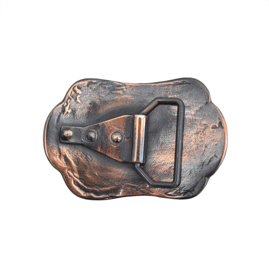 Bronze Toned Removable Metal Belt Buckle Pointed Pionerr