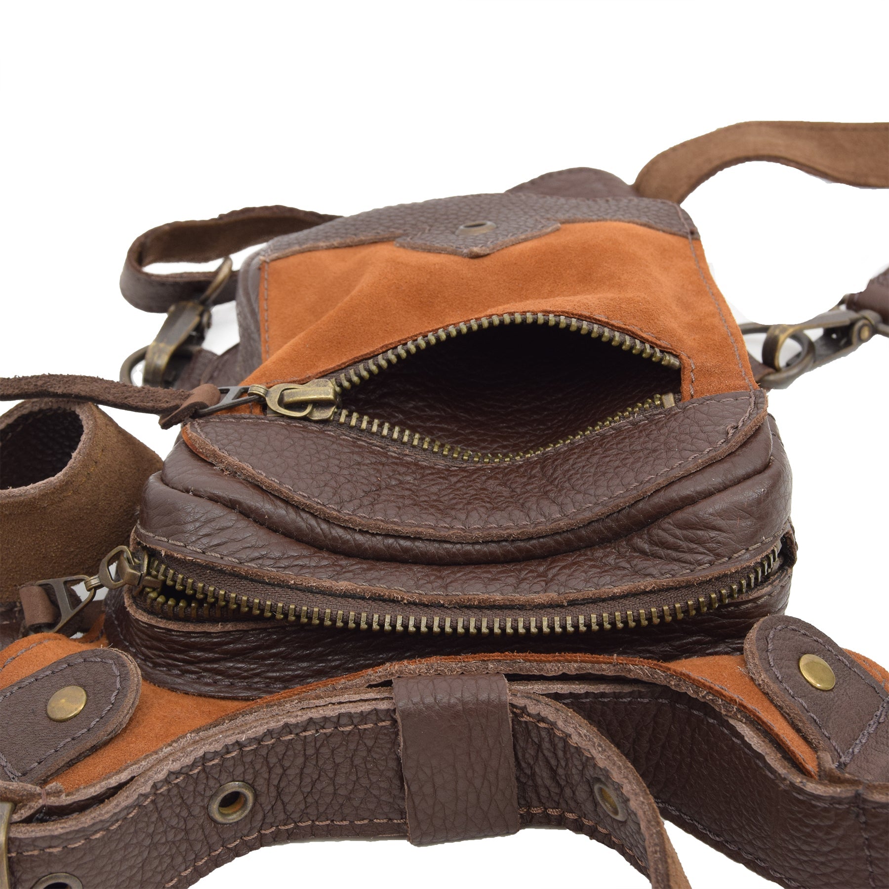 Brown Leather Belt Bag Nebula