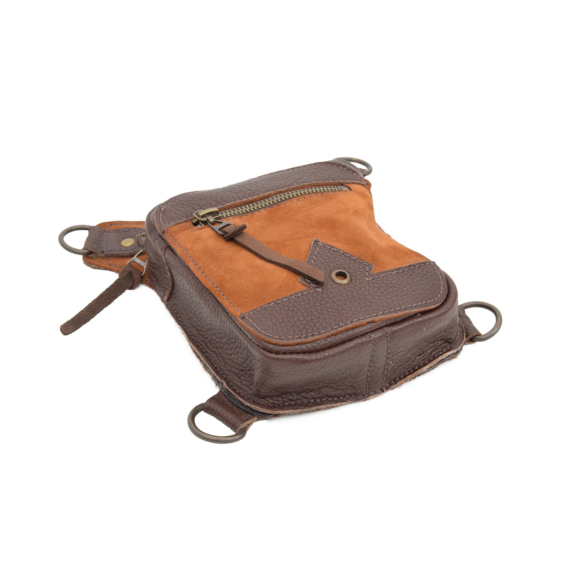 Brown Leather Belt Bag Nebula