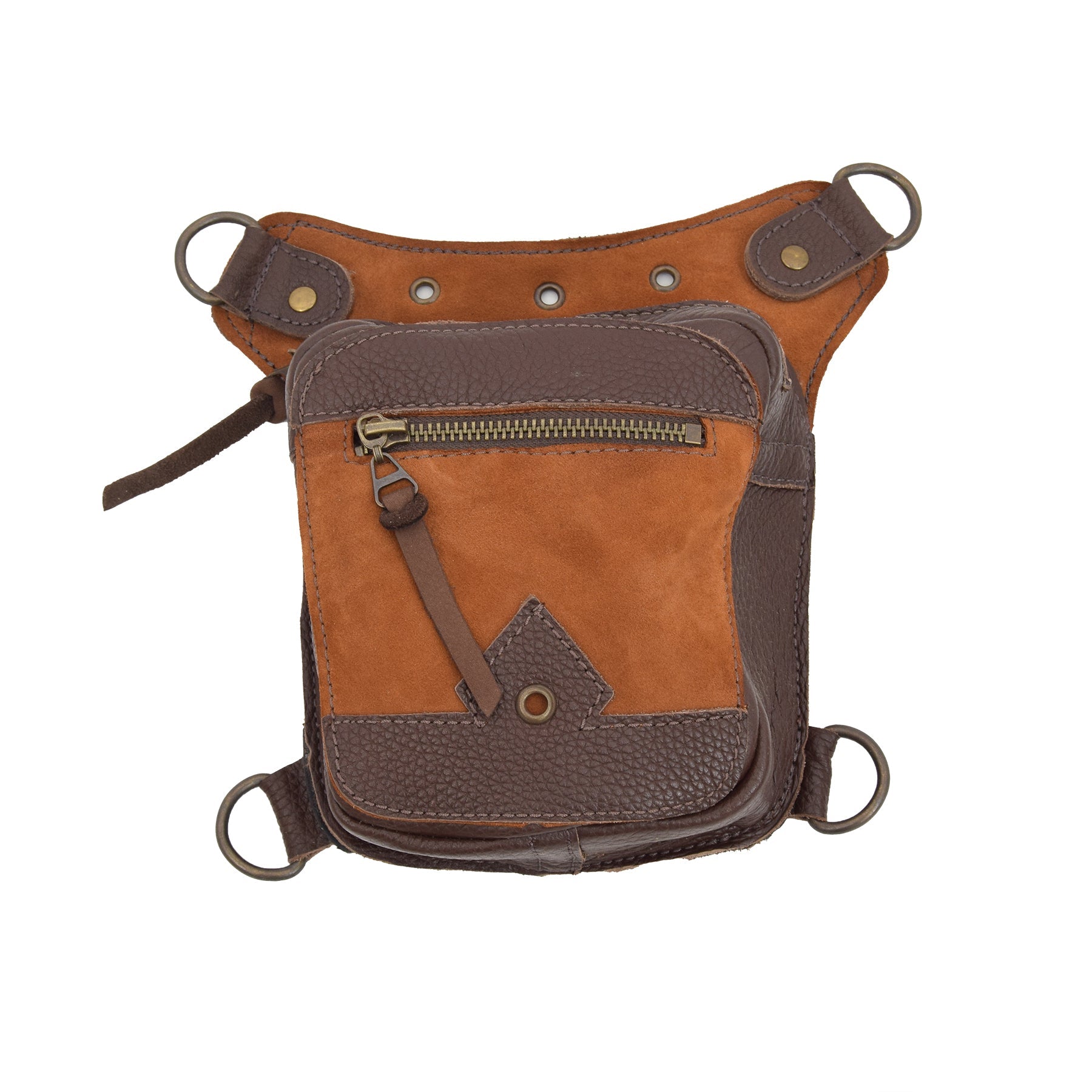 Brown Leather Belt Bag Nebula