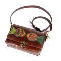 Brown Leather Carved & Crafted Hand Bags Licomedia