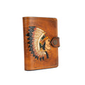 Brown Leather Carved & Crafted Wallet Apachi