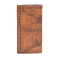 Brown Leather Carved & Crafted Wallet Christian