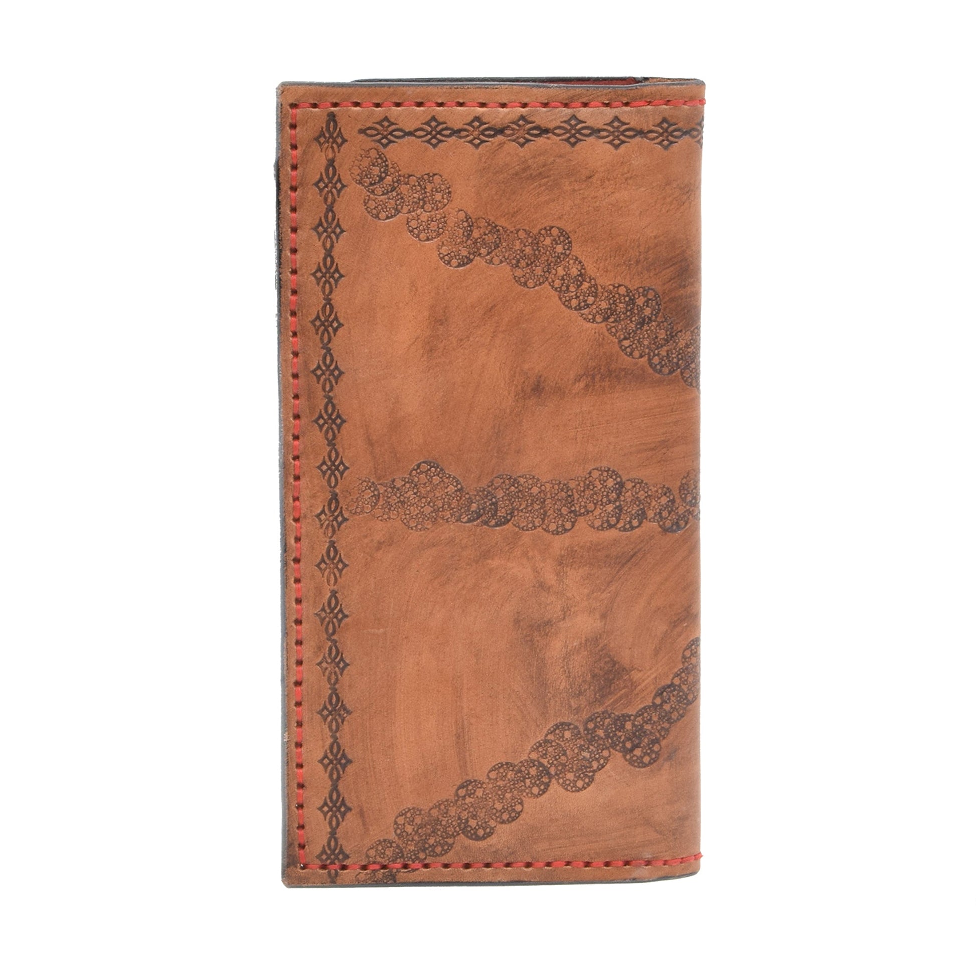 Brown Leather Carved & Crafted Wallet Christian