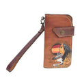 Brown Leather Carved & Crafted Wallet Old Mohican