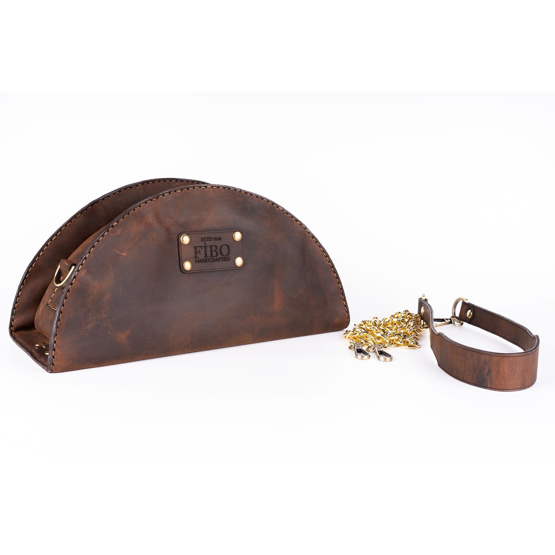 Brown Leather Crossbody Bag Harran