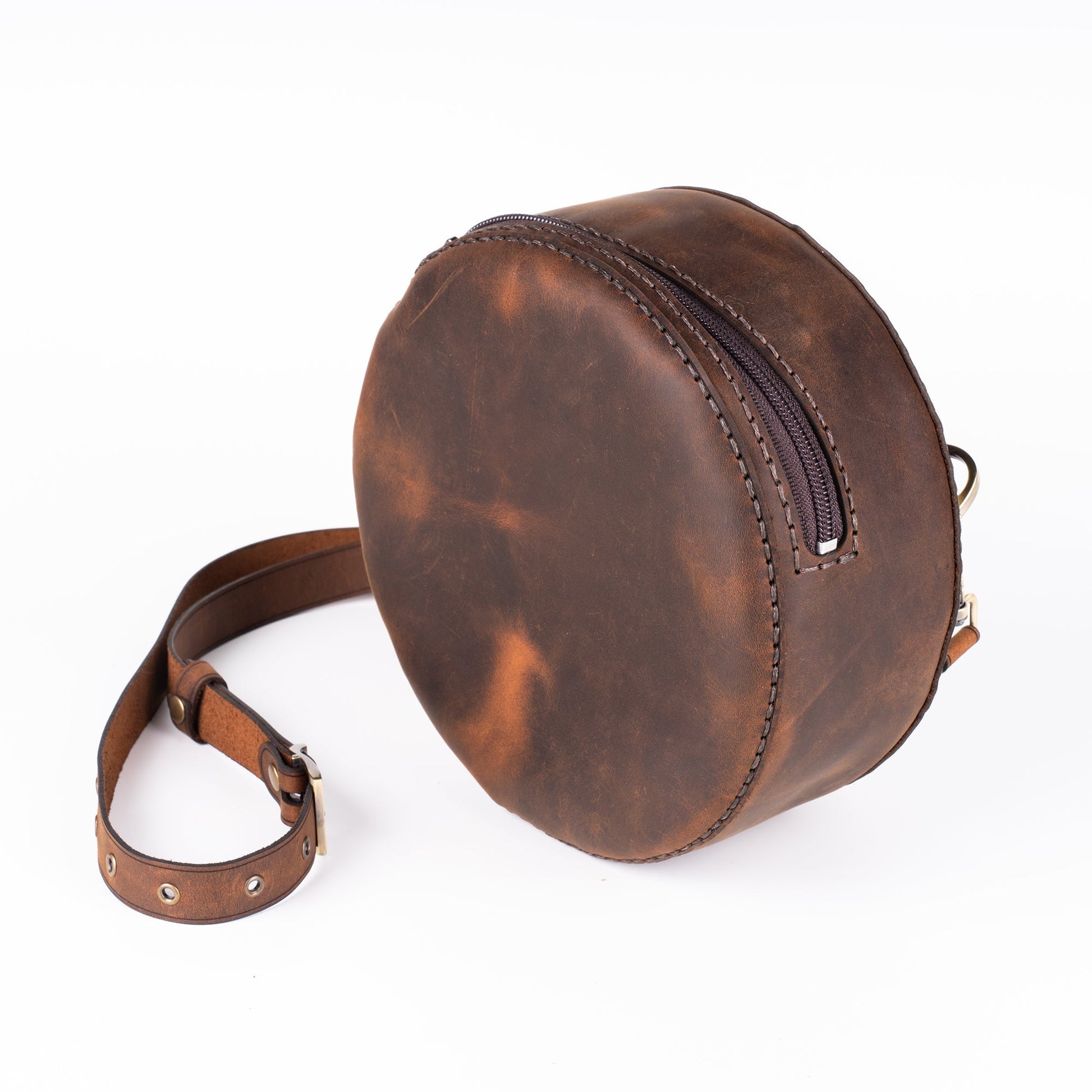 Brown Leather Crossbody Bag Lebedos