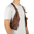 Brown Shoulder Leather Holster With Pocket Capella