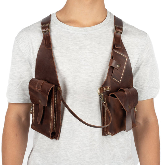 Brown Shoulder Leather Holster With Pocket Regulus