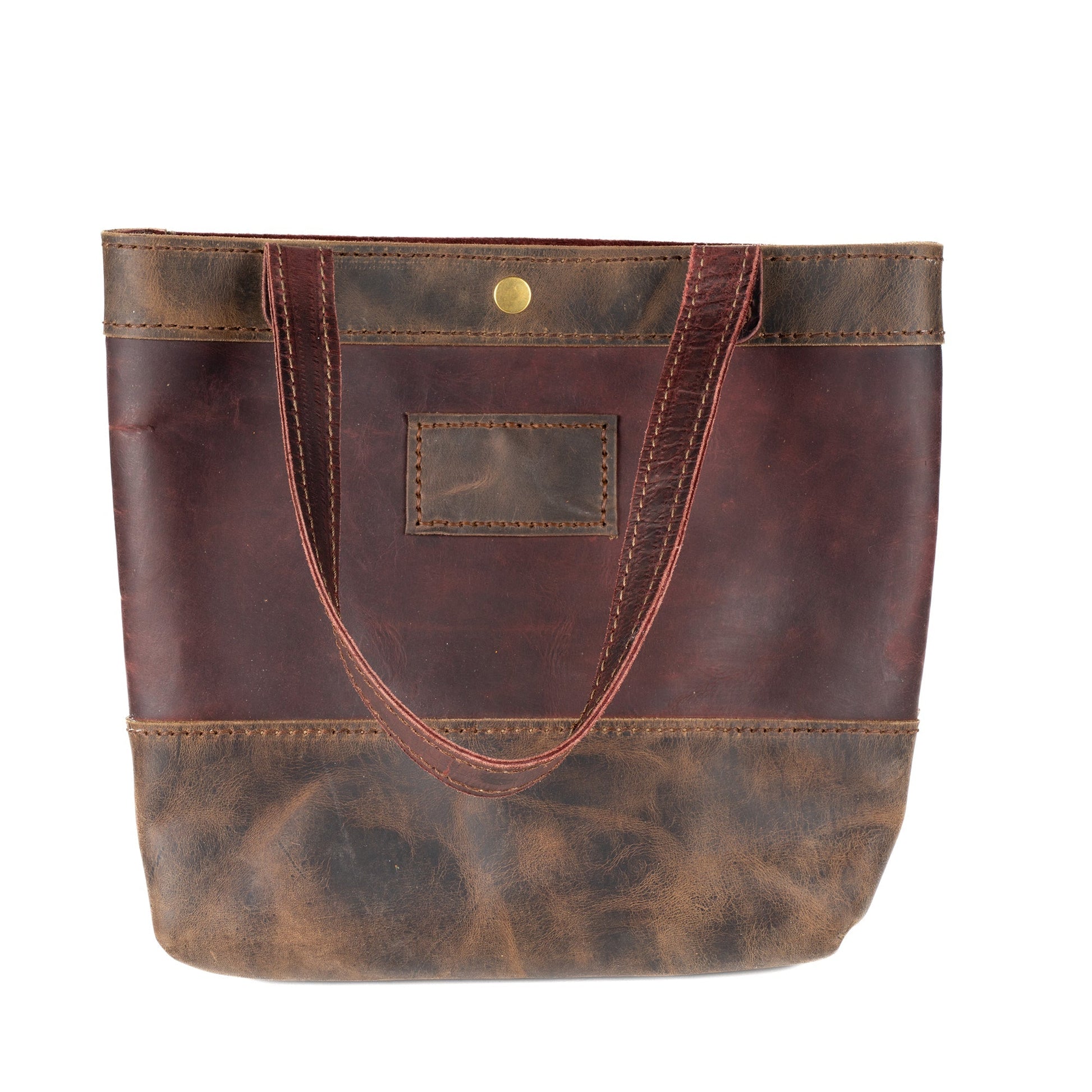 Burgundy Leather Tote Bag Iasos