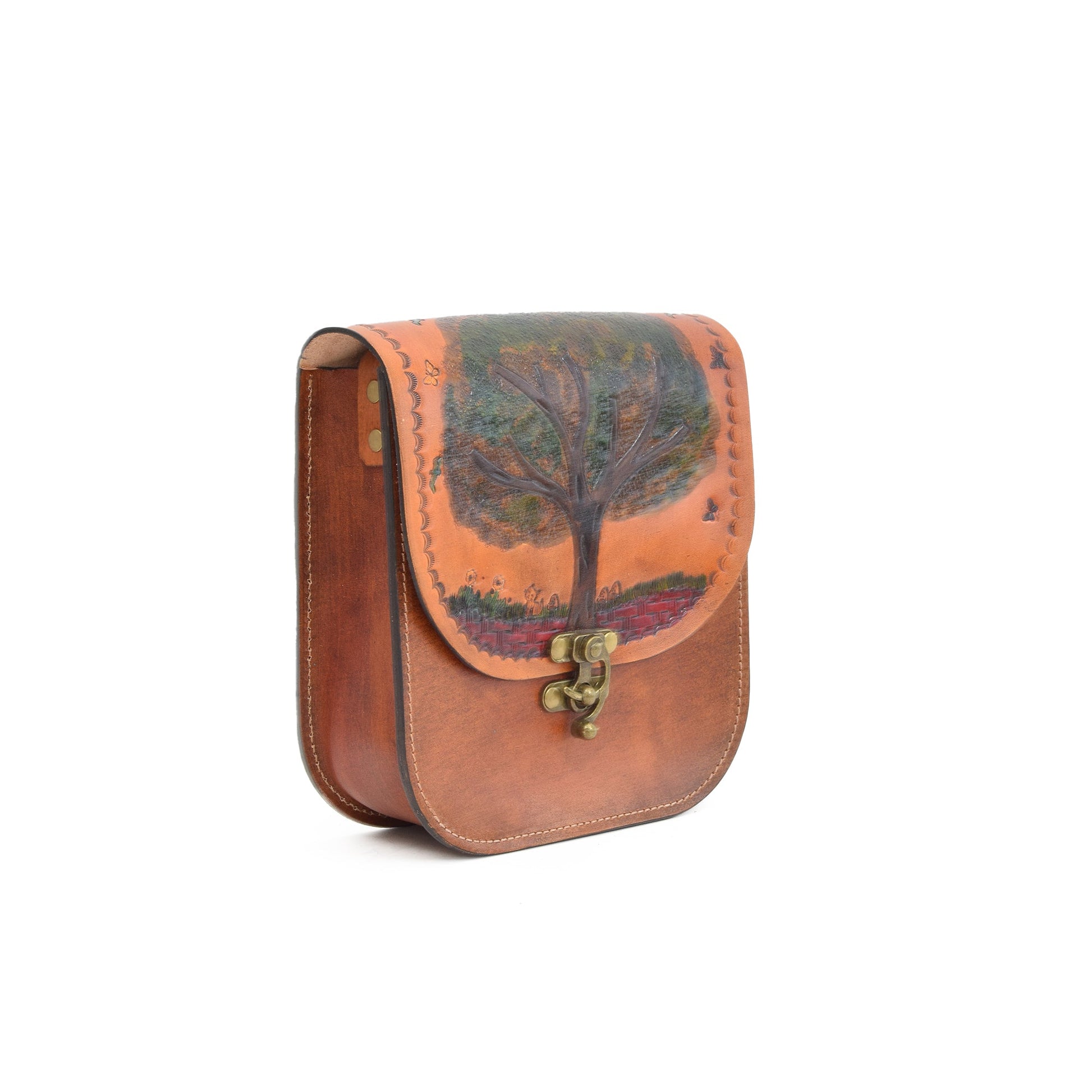 Chestnut Brown Crossbody Bag Eloven