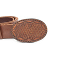 Chestnut Brown Removable Leather Belt Buckle Savannah