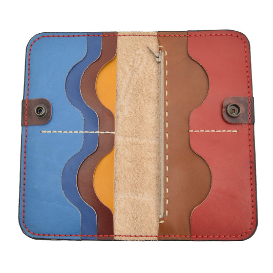 Colorfull Leather Carved & Crafted Wallet Aetheria