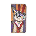 Colorfull Leather Carved & Crafted Wallet Cat