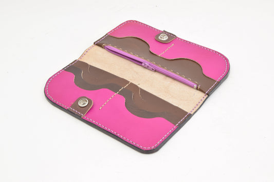 Colorfull Leather Carved & Crafted Wallet Coco