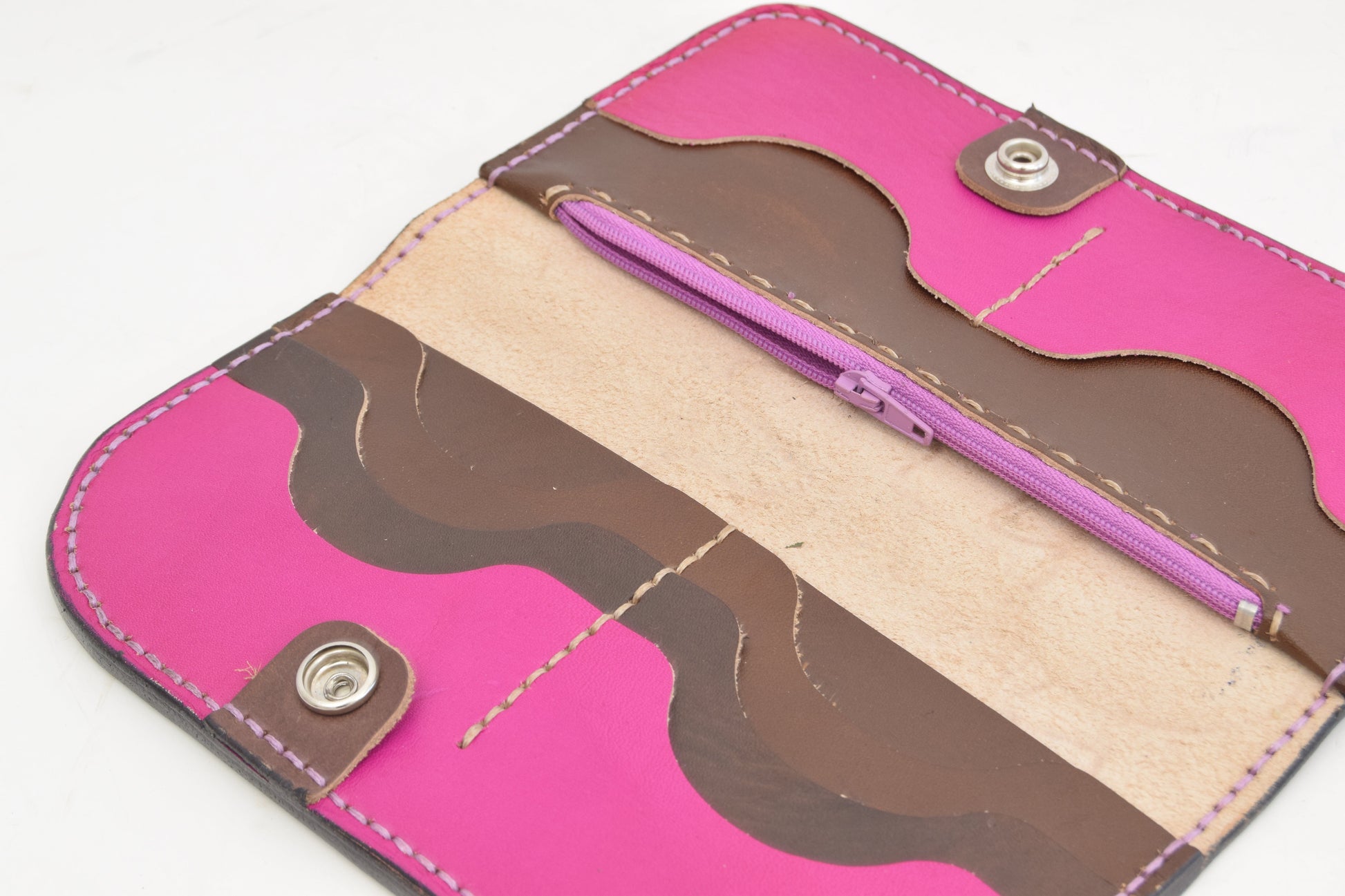 Colorfull Leather Carved & Crafted Wallet Coco