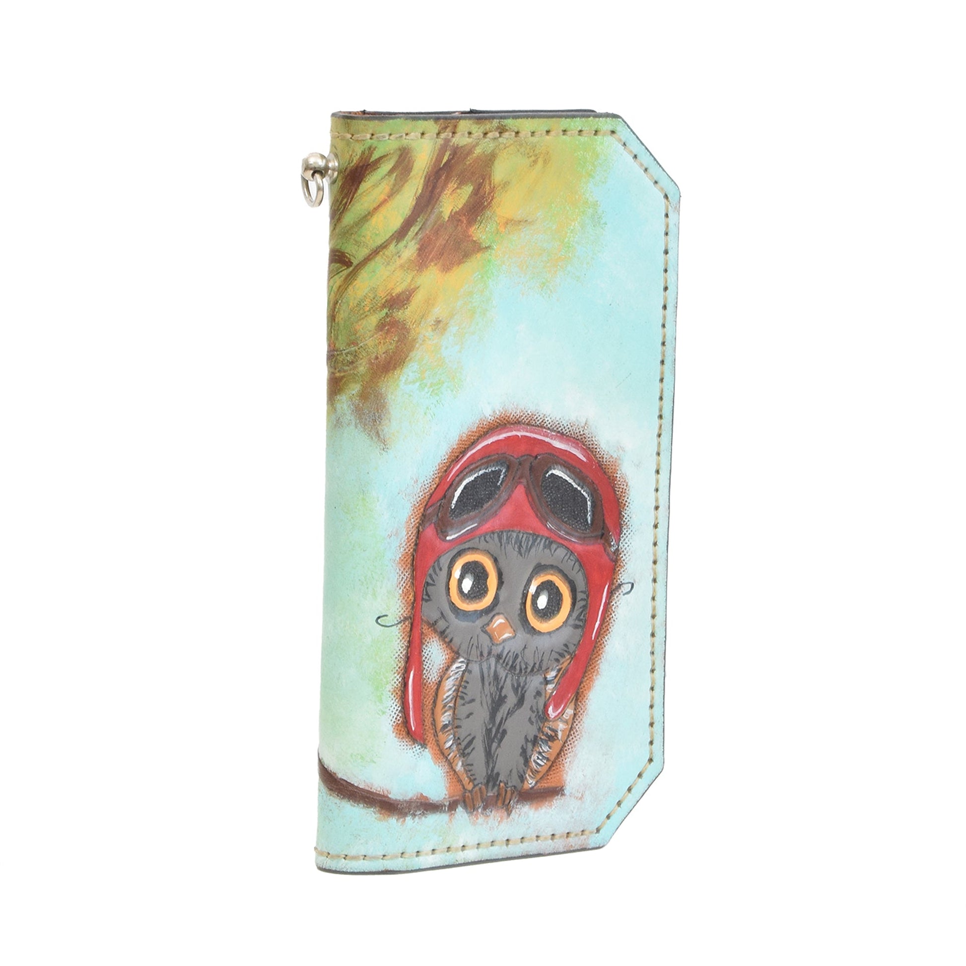 Colorfull Leather Carved & Crafted Wallet Despina