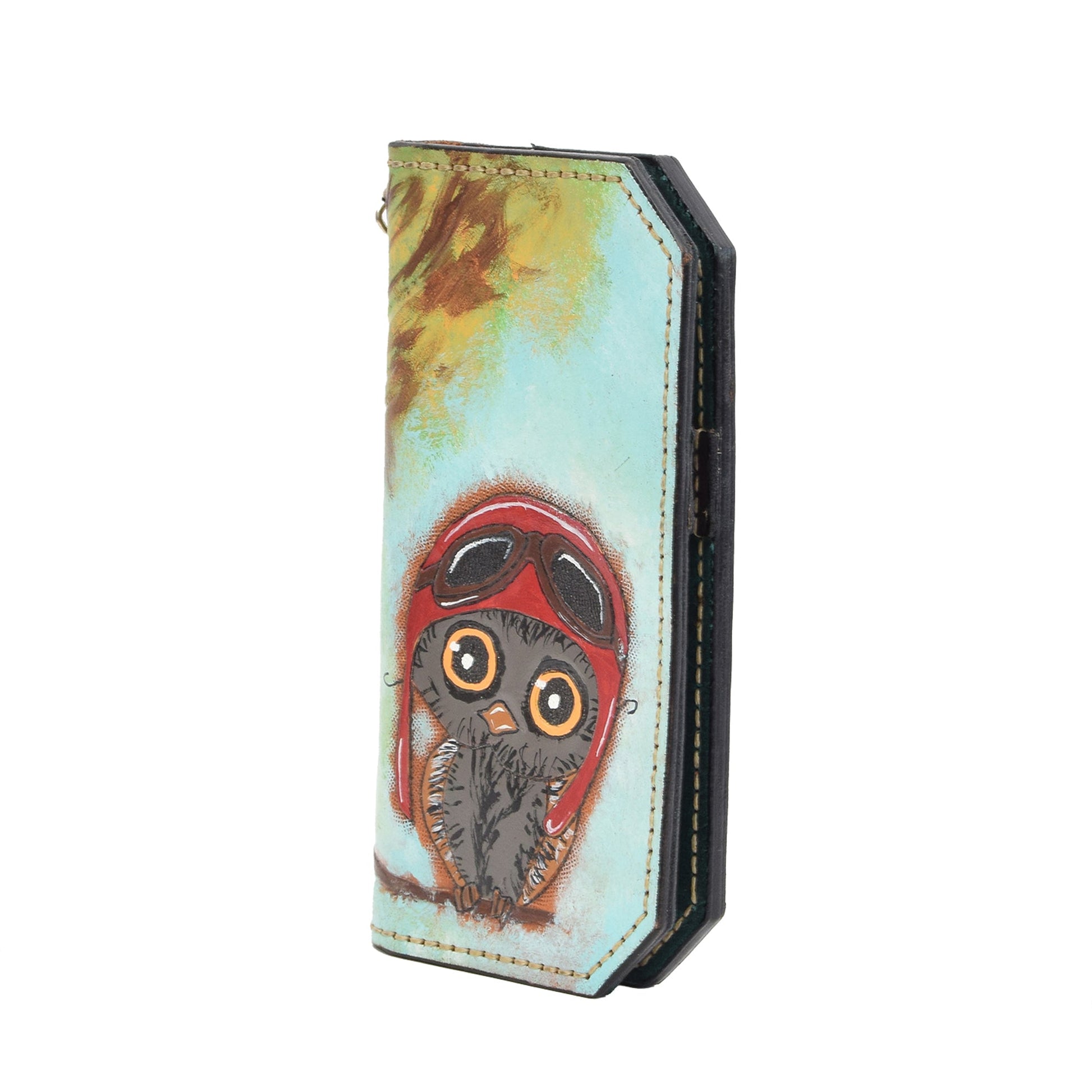 Colorfull Leather Carved & Crafted Wallet Despina