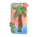 Colorfull Leather Carved & Crafted Wallet Flamingo