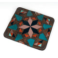 Colorfull Leather Carved & Crafted Wallet Geometric