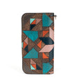 Colorfull Leather Carved & Crafted Wallet Geometric