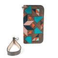 Colorfull Leather Carved & Crafted Wallet Geometric