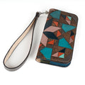 Colorfull Leather Carved & Crafted Wallet Geometric