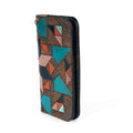 Colorfull Leather Carved & Crafted Wallet Geometric