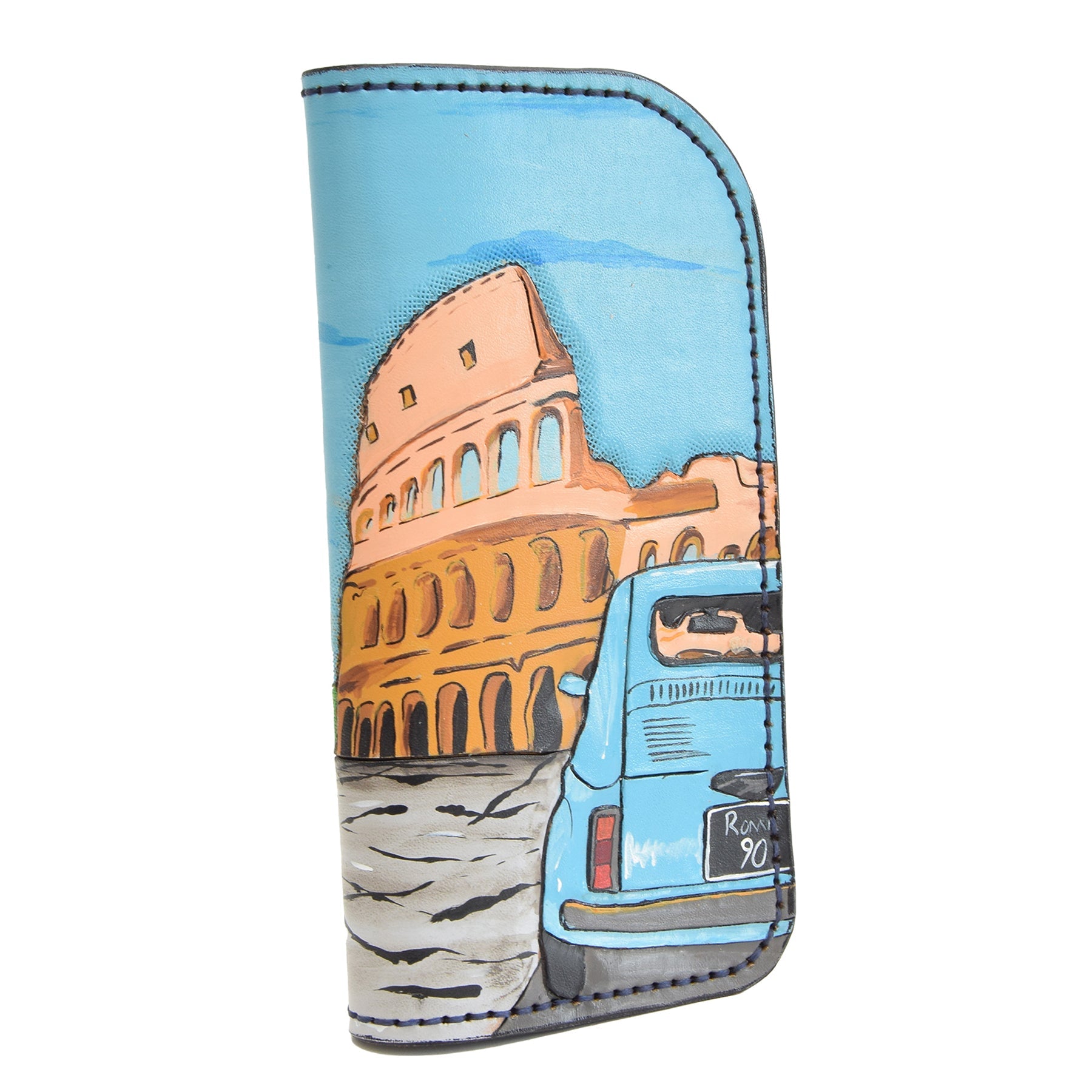 Colorfull Leather Carved & Crafted Wallet Jovena