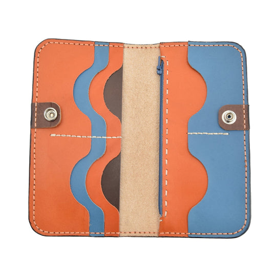 Colorfull Leather Carved & Crafted Wallet Kalypso