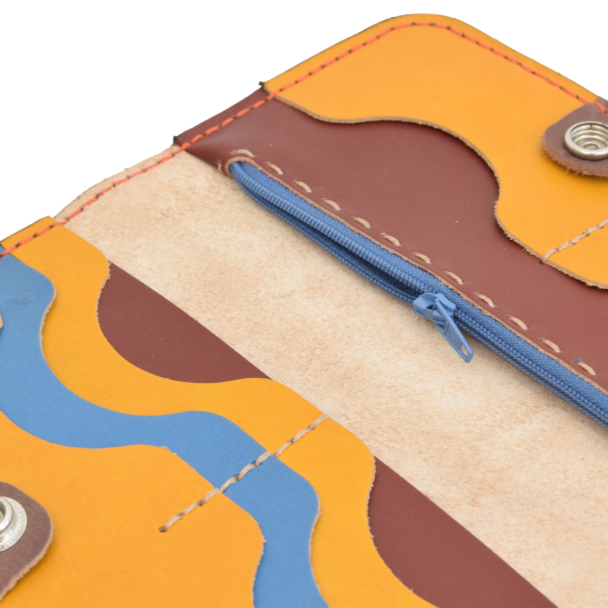 Colorfull Leather Carved & Crafted Wallet Rebel