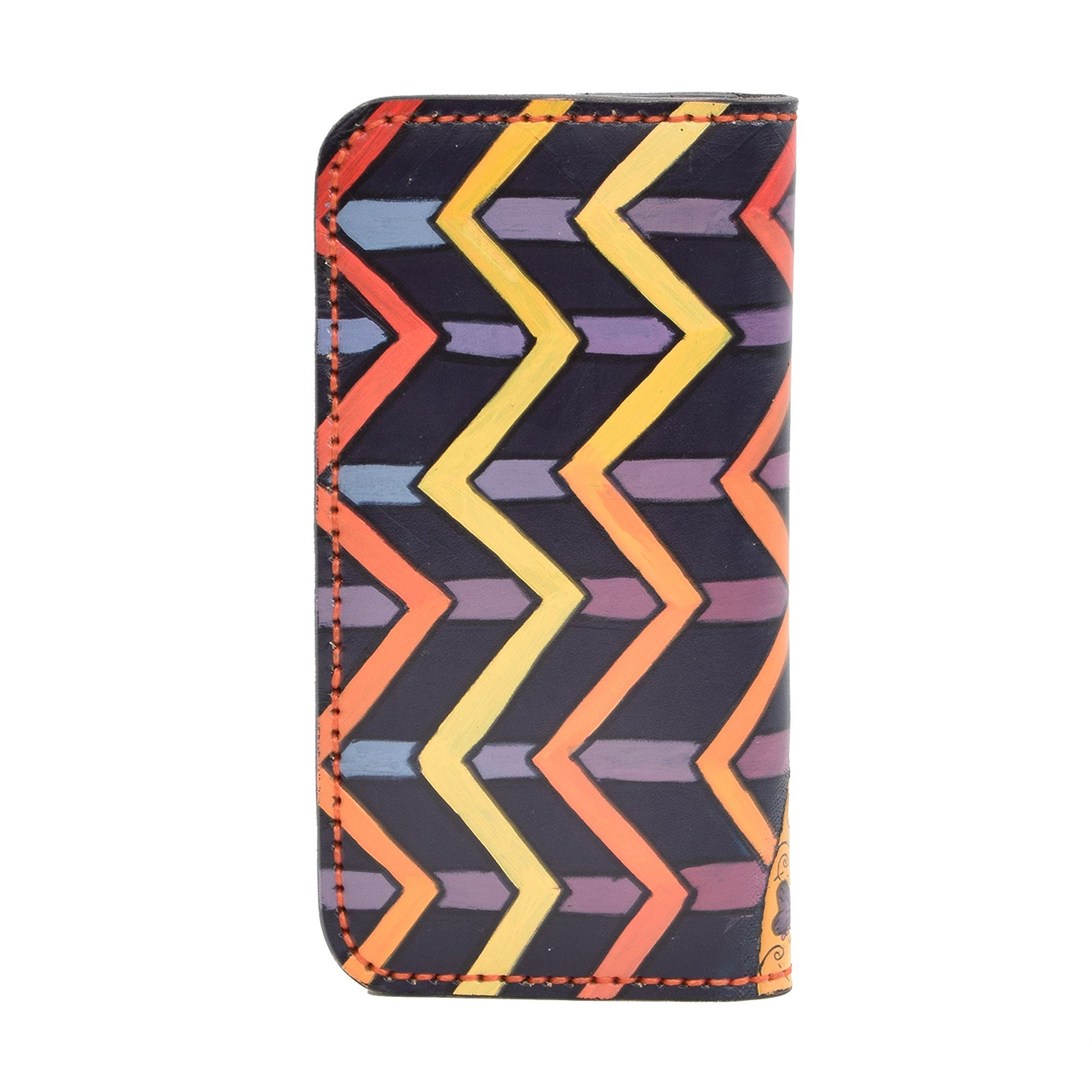 Colorfull Leather Carved & Crafted Wallet Rebel