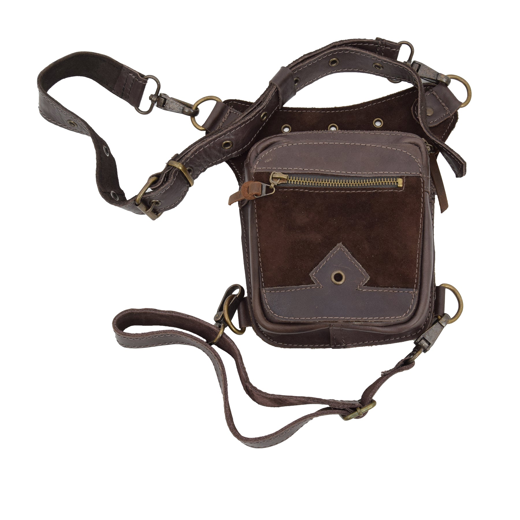 Dark Brown Leather Belt Bag Undina